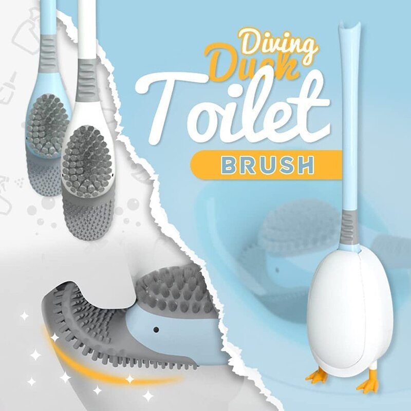 Kreative Ente bilden Wc Pinsel Zauberstab-montiert Reinigung Werkzeuge Wc Lücke Reiniger Weichen Silikon Borsten Pinsel Schlecht Zubehör
