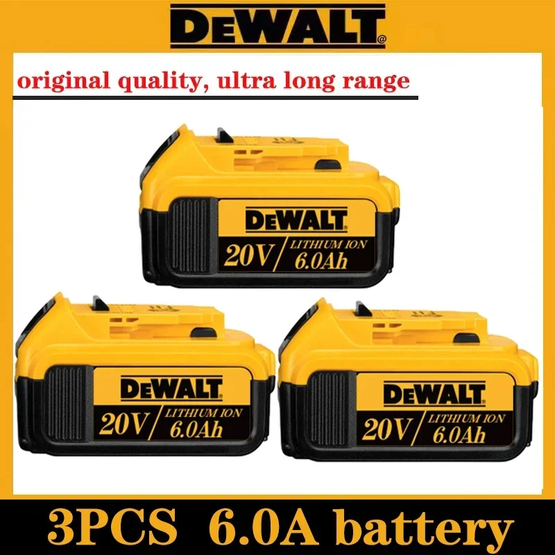 100% DEWALT originele 18V, 6.0AH, DCB115, DCB118 acculader, snel opladen, lithiumbatterij, gereedschapsbatterij