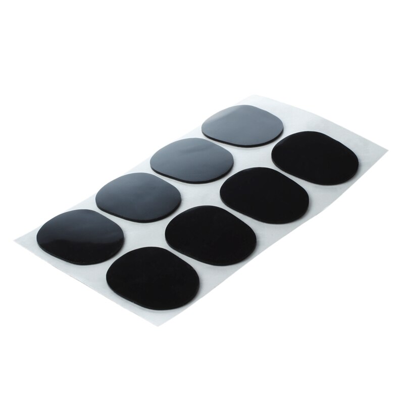 8 Patches Pads Cushions Nozzle for Alto Saxophone 0.8mm Black