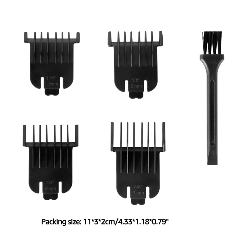 Universal Hair/Beard Clipper Guard Combs Hair Trimmer Limit Comb with Cleaning Brush Electric Hair Clipper Accs 4 Sizes
