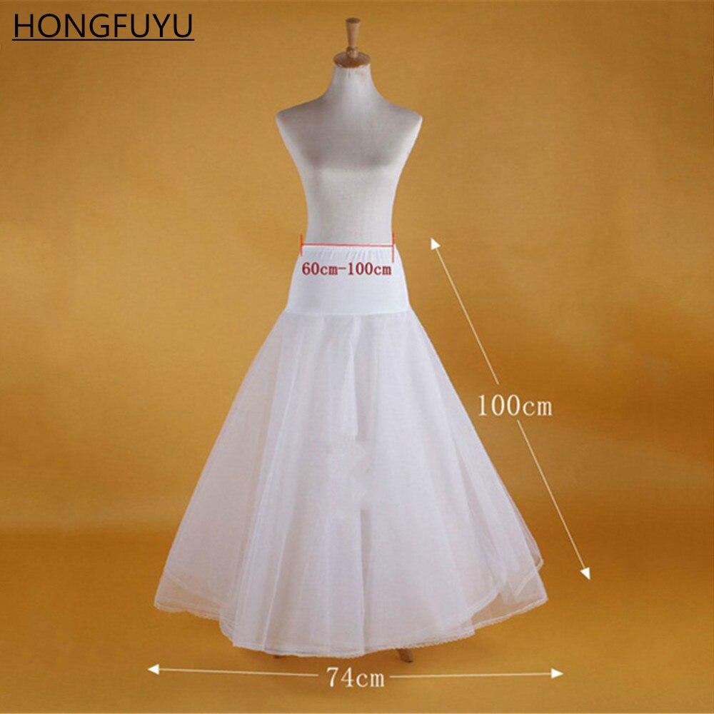 HONGFUYU Bridal Hoop Skirt Wedding Petticoat Accessories Crinoline Slip White In Stock: 5