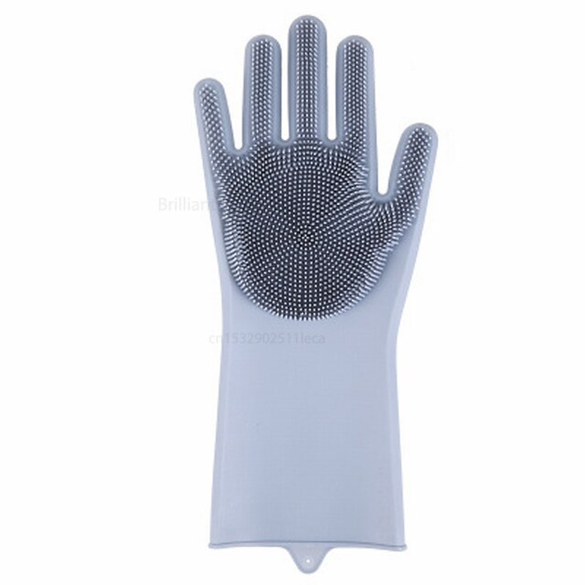 65 g/pz guanti multifunzionali guanti in Silicone guanti per lavastoviglie guanti per lavaggio auto antiscivolo alta elasticità: Gray Right 1Pcs