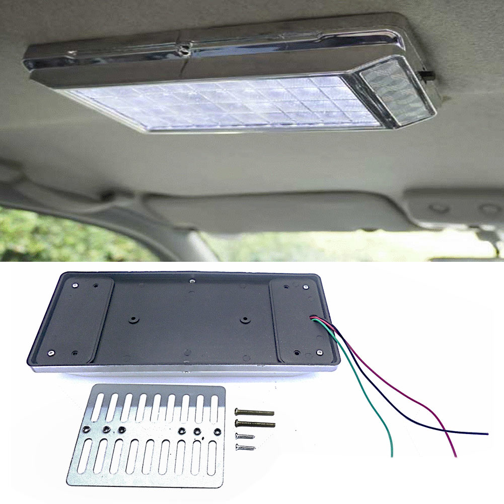 12V C ar Truck Interior Lamp Light Ceiling Dome Roof Lamp 36 LED Rectangle Bright Reading Lights White Universal C ar Styling