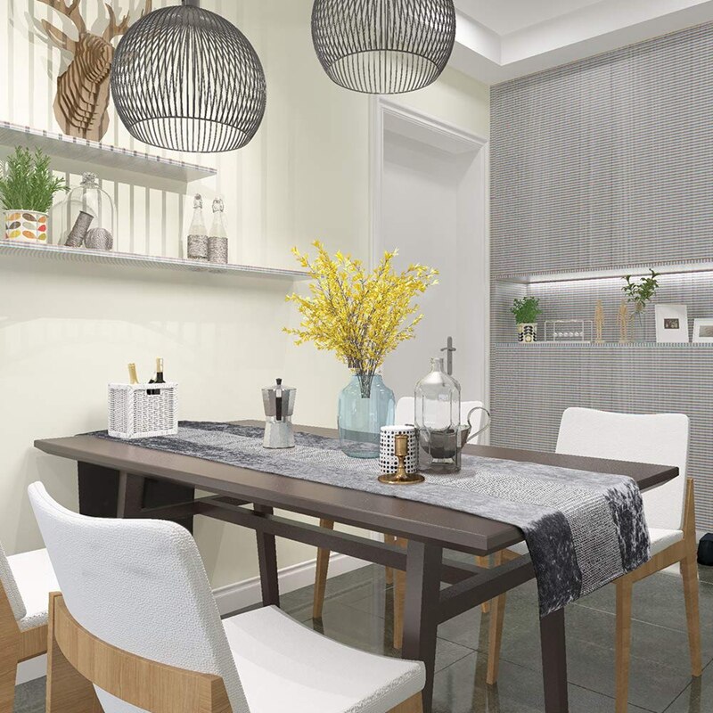 Table Runner Rectangular Coffee Dining Table Cloth Runners table runner with Diamante Strip for Home Kitchen Party Wedding Deco