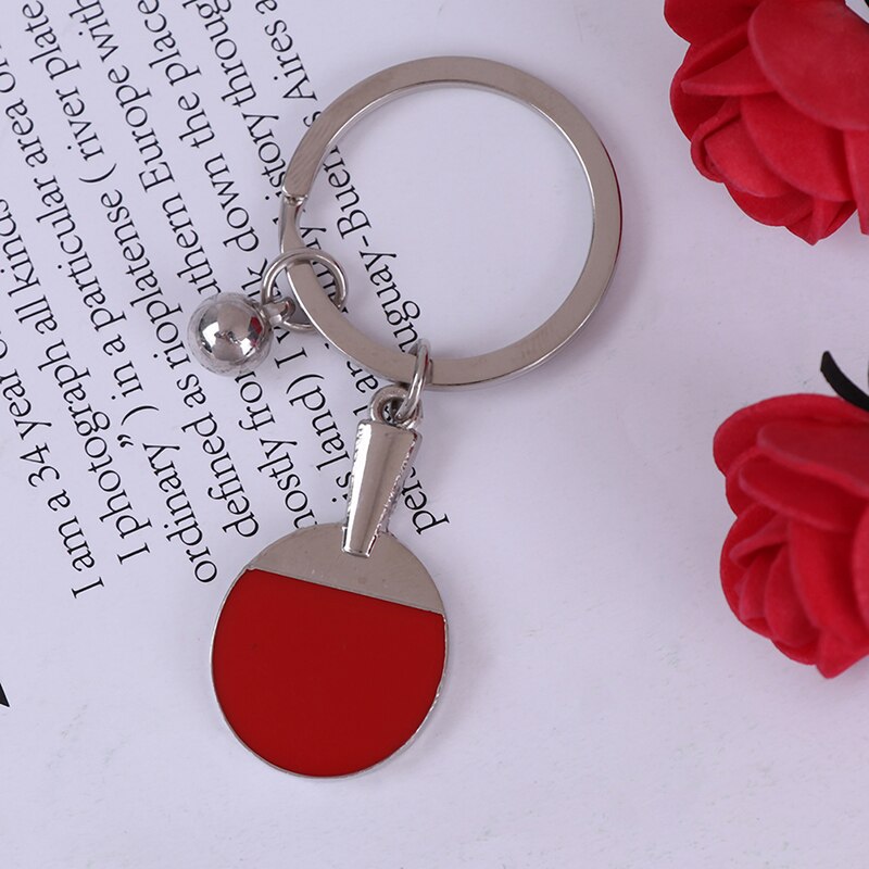 Mini legering nyckelring sport pingis bordtennis boll badminton bowling boll nyckelring nyckelring nyckelring souvenir 1pc