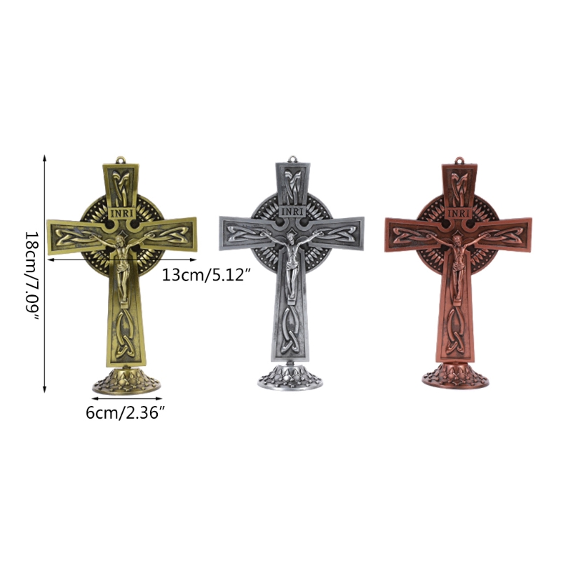 Religieuze Beelden Jesus Cross Kruisbeeld Beeldjes Tafel Ornamenten Kerk Relikwieën Antieke Huis Kapel Decor