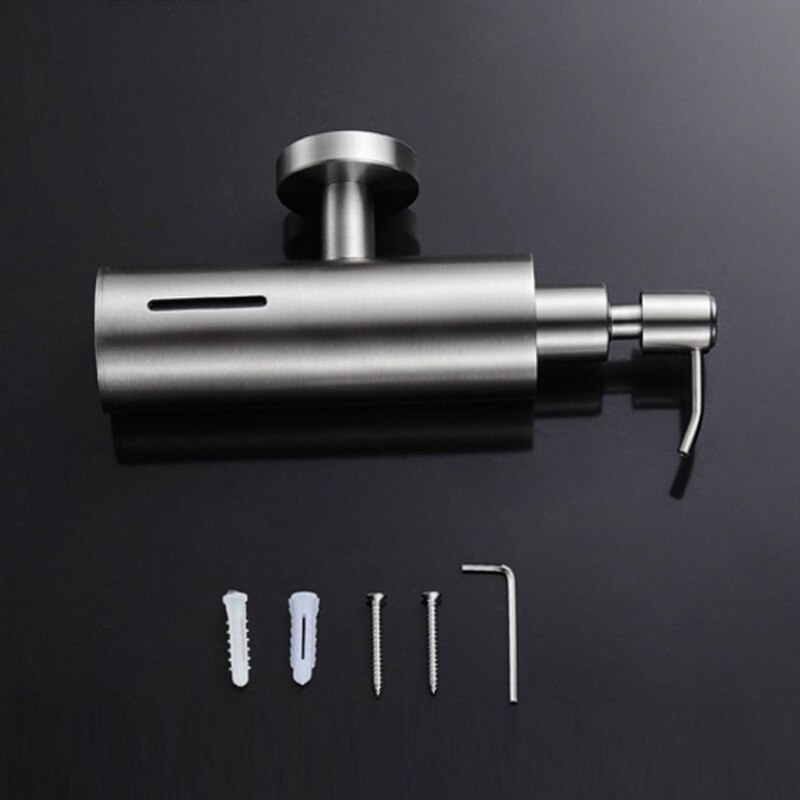 Stainless Steel Brushed Nickel Finish Soap Dispenser Bathroom Shampoo Box Soap Container Wall Mounted Soap Dispenser