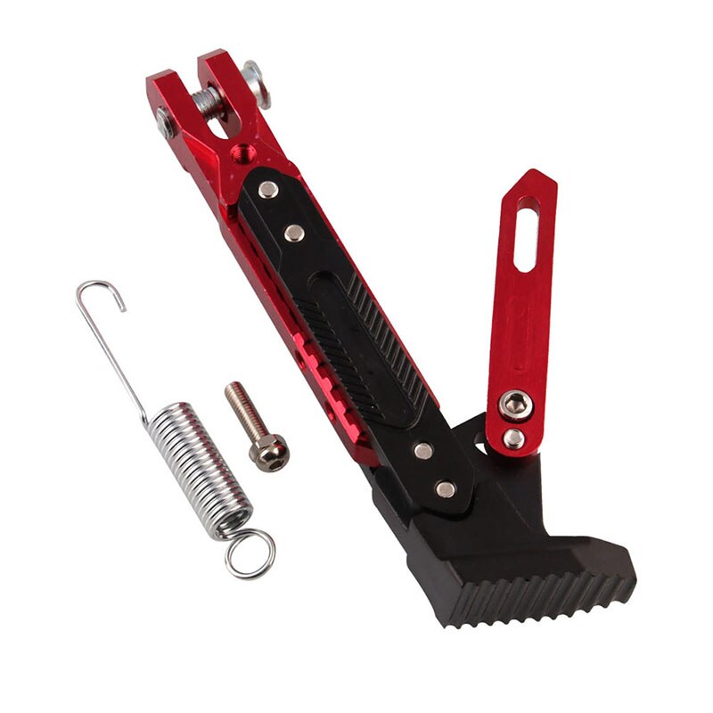 Black Universal Motorcycle Plastic Side Stand Moto Bike Kickstand Non-slip Plate Side Extension Support Foot Pad Base