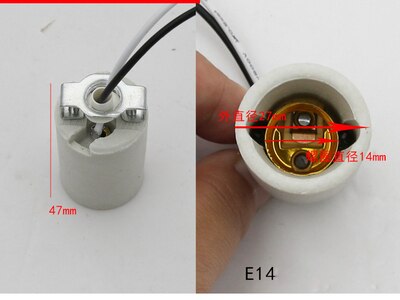 2pcs E27 Ceramic Lamp Cap Screw E40 Lamp Holder Pottery and Porcelain E14 Bases for Ceiling Lamp Retrofit: G 14 Nut with wire