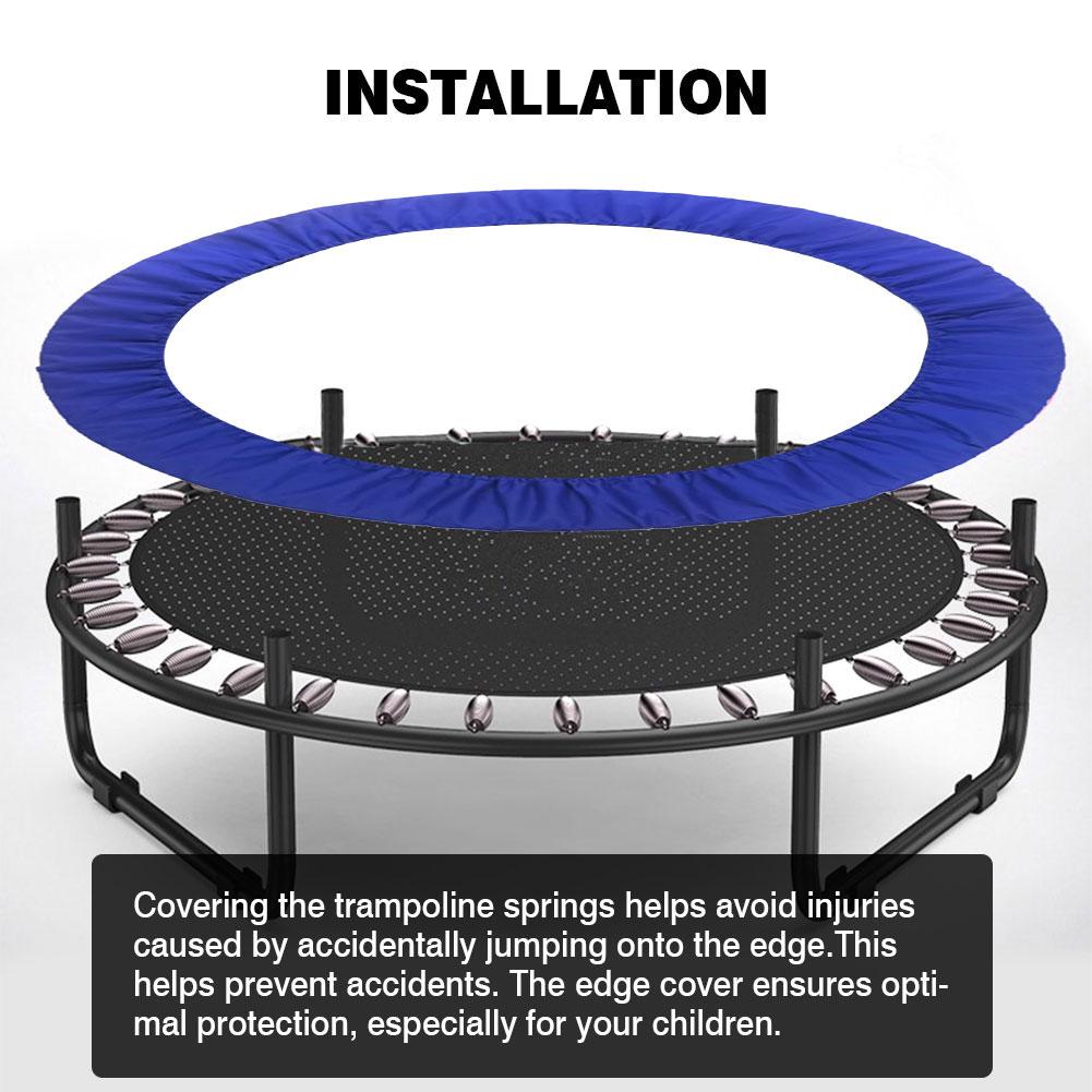 Round Trampoline Replacement Safety Pad Tear-Resistant Trampoline Edge Cover Spring Cover Edge Protector Round Frame Pad