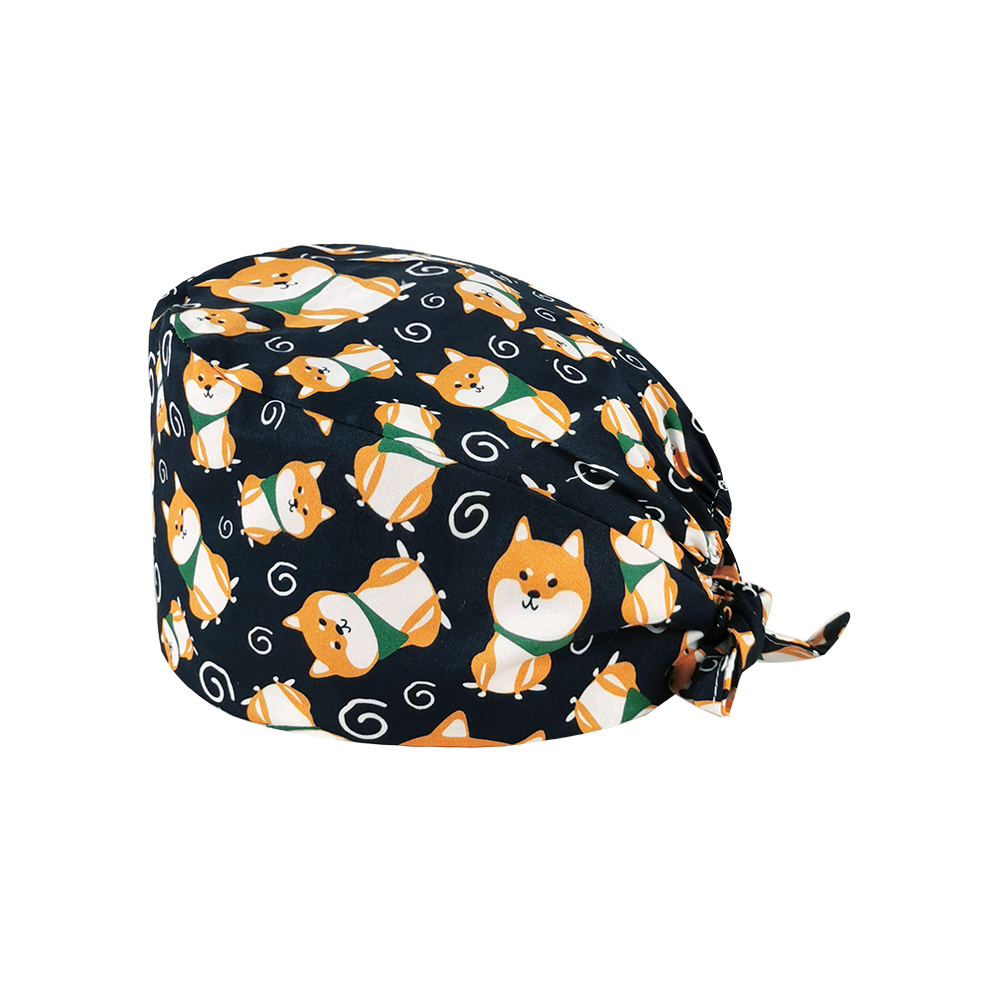 Gorro quirúrgico con estampado de dibujos animados para médico, gorros absorbentes para el sudor, cabeza de enfermera, Baotou, para salón de belleza, tapa de enfermería,: 22016