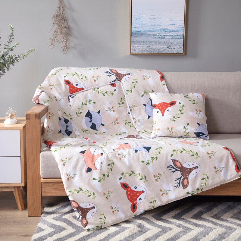 2 in 1 Herbst/Winter Faltbare Kissen Decke Patchwork Decke Decke Auto Sitzkissen Sofa Büro Nickerchen Kissen Für stühle Zurück