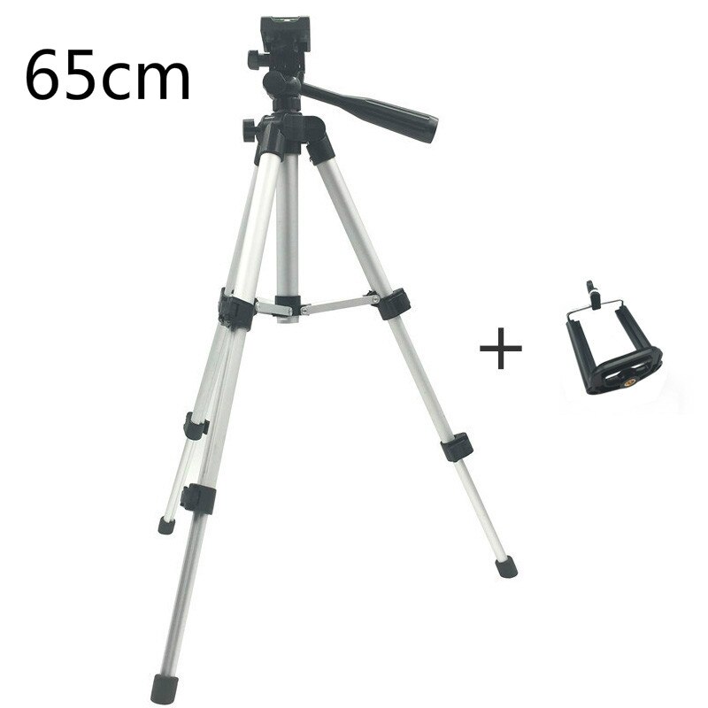 Aluminum Holder Foldable Camera Tripod Holder Screw Degree Fluid Phone Stand Tripod 360 with Head Stabilizer: Large
