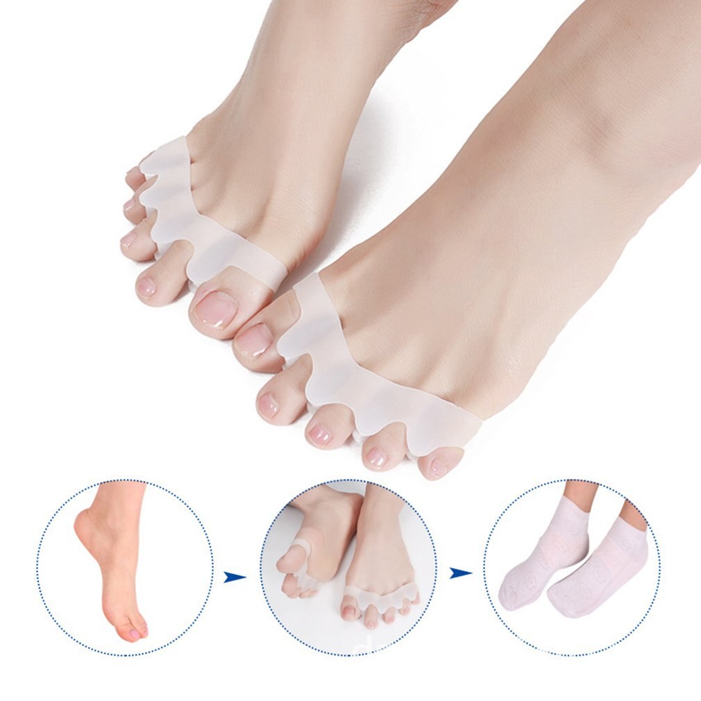 5 gaten hoge elastische teen vinger rechtmaker hamerteen hallux valgus corrector bandage teenspreider voetverzorging bandage