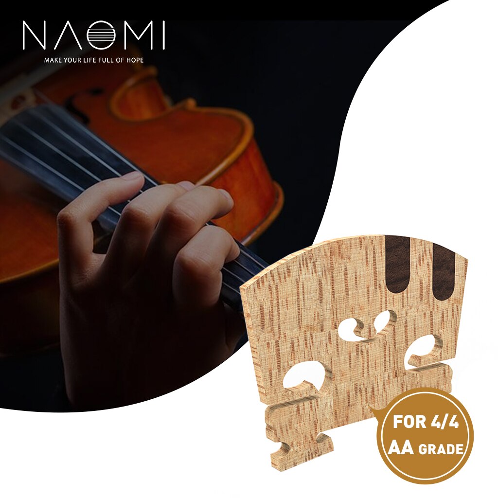 Puente de Violín de grado AA, accesorio de Arce, 4/4, Alemán/francés/barroco, uso duradero: UU-Inlay
