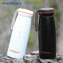 Feijian Casual Dubbelwandige Thermosfles Thermosflessen Tumbler Vrouwen 500Ml Kantoor School Wit Drinken Thee Koffie Mok japanse