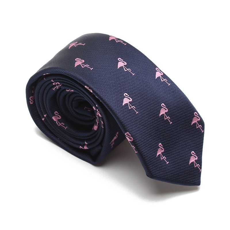 WindJ Polyester cravate flamants roses marine hommes femmes rose: Default Title