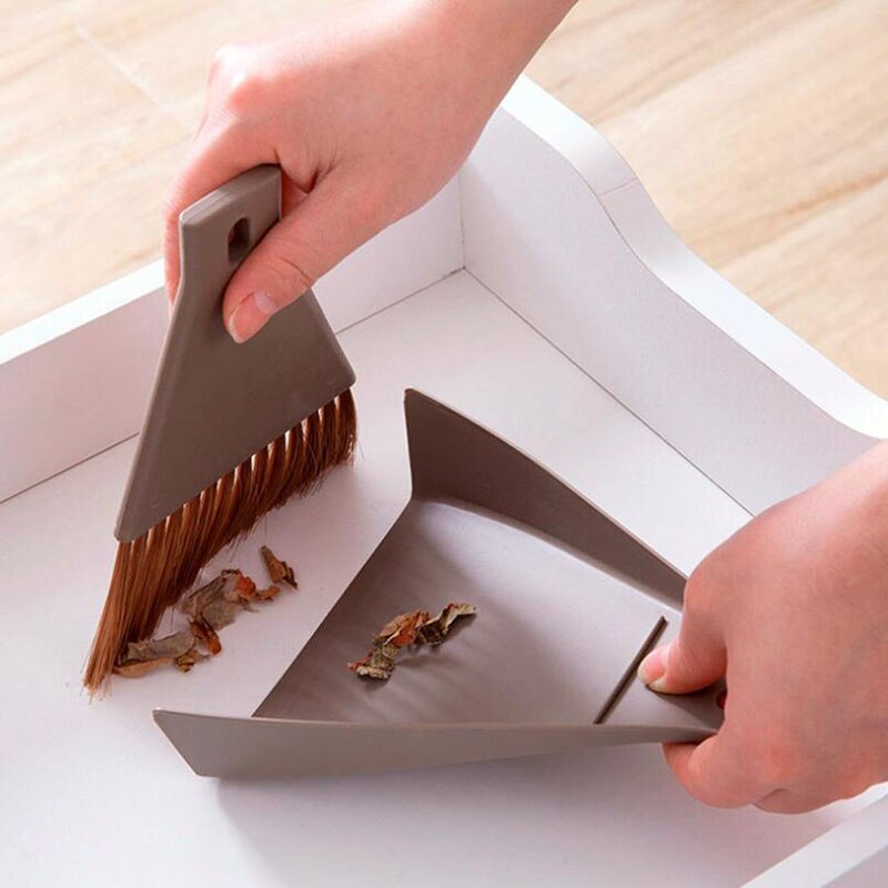 Mini Desktop Broom Set Household Cleaning Tool Practical Computer Desk Narrow Gap Dust Removal Cleaning Tool Office Clean Brush