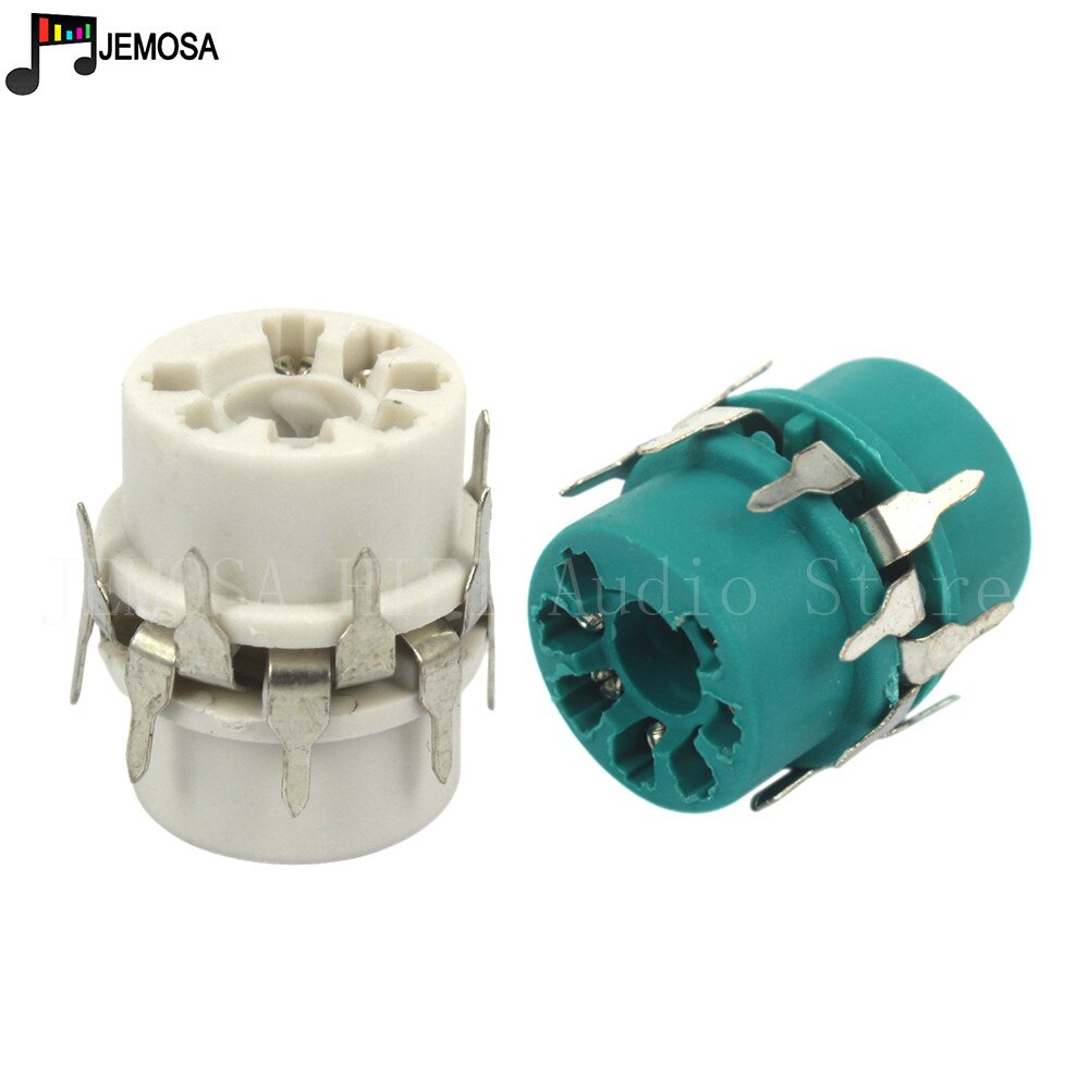 10PCS Plastic Vacuum Tube Socket 7 pin Valve Base GZS7-1B-Y for B&amp;W Picture Tube 6J1 6J2 6J3 6X4 6Z4 6H2 Vacuum Tube Amplifier