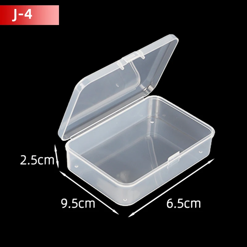 Caja de almacenamiento de PP, Mini contenedor de caja de plástico transparente, caja de embalaje rectangular cuadrada para joyería, cuentas, artículos pequeños, 5 uds./10 Uds.: M / Morado