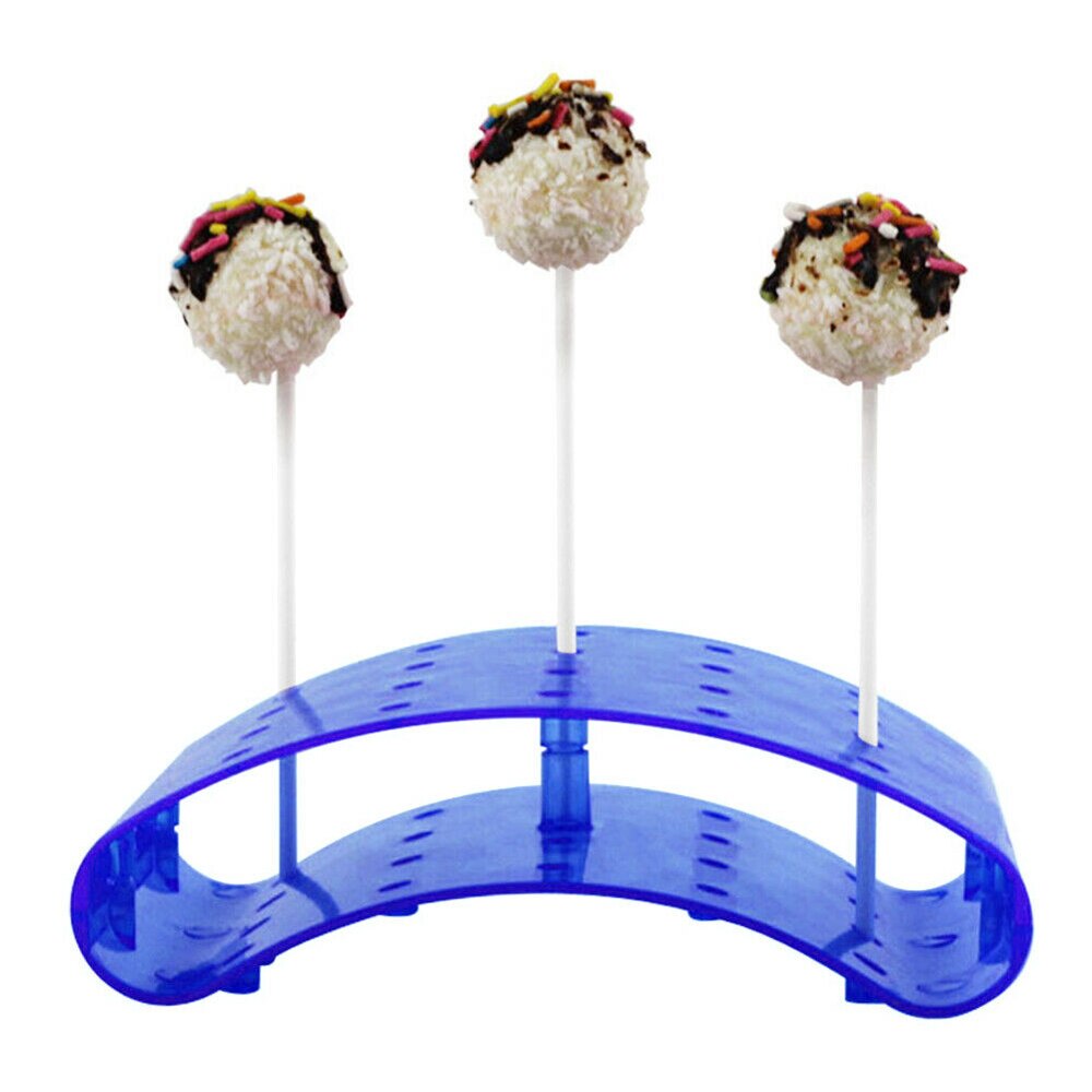 20 Gaten Cake Stand Pop Lollipop Stands Cake Display Stand Houder Lolly U-vormige Display Diy Bakvormen Taart Keuken Gadgets: Blauw