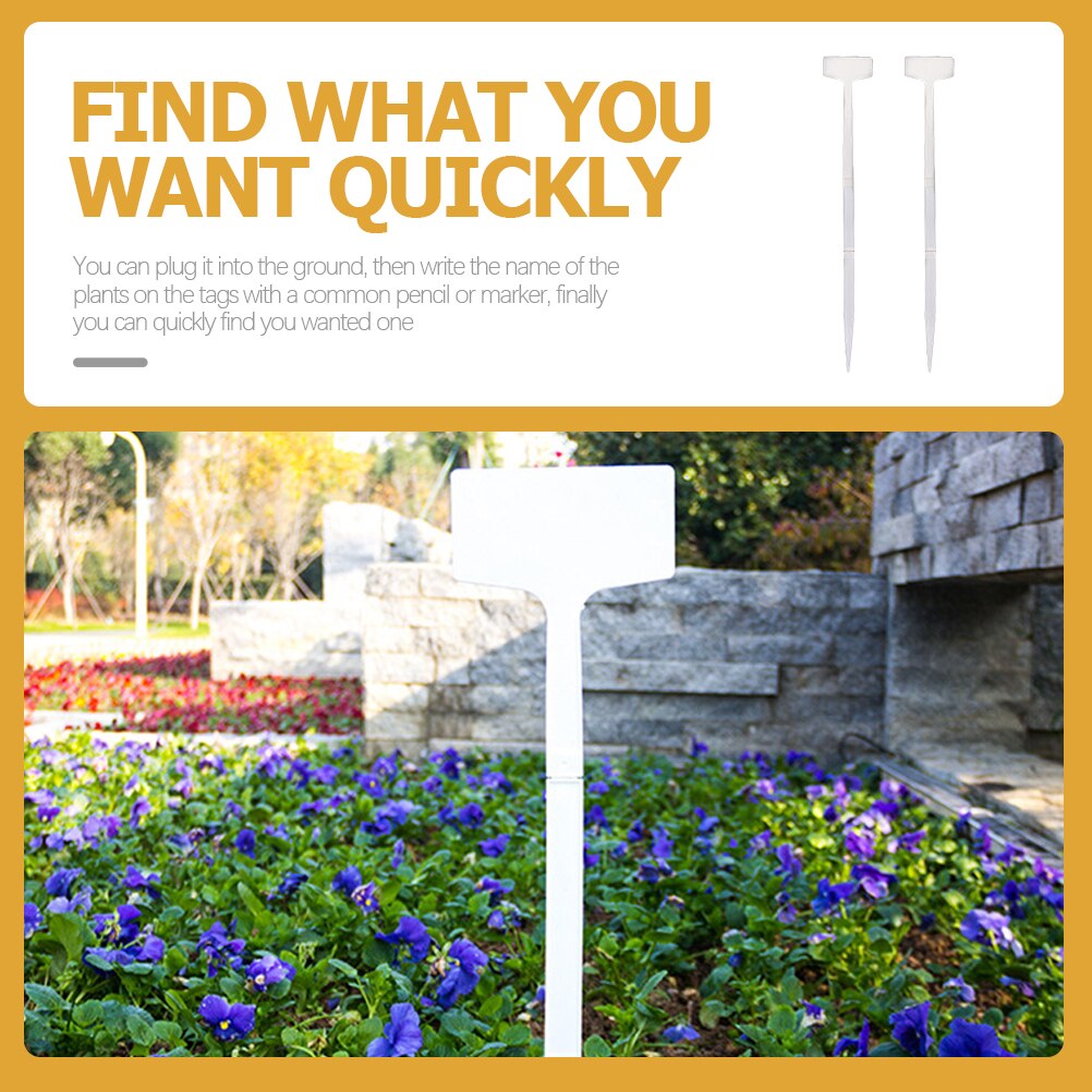 2Pcs Plant Classification Signs Plastic Plant Labels Plant Identification Ground Stake