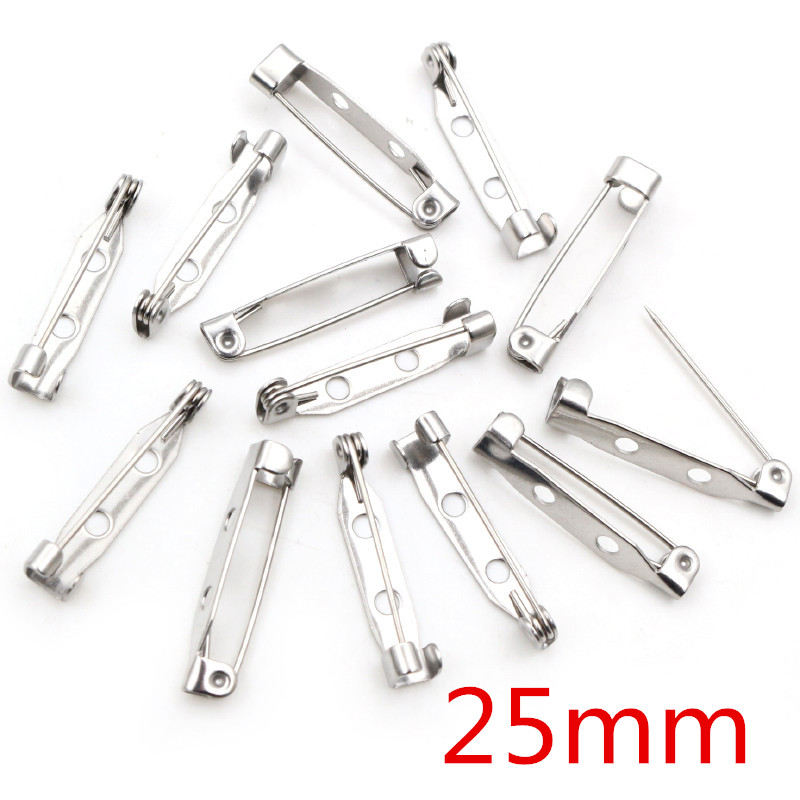 20 piezas 14 17 19 20 25 32 38mm 316 broches de acero inoxidable broches de seguridad broches configuración en blanco para DIY suministros de fabricación de joyas: Rojo