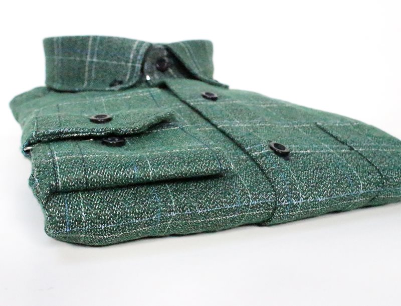 Plaid Shirt Winter Shirts Mannen Flanel Mannen Shirt Groen Shirt Casual Lange Mouwen Shirts Voor Mannen Wol Flanel Mannen shirt Varetta