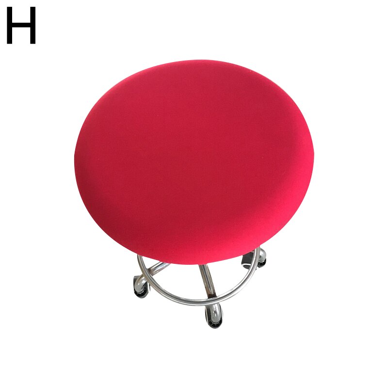 Ronde Stoel Cover Barkruk Cover Elastische Seat Cover Stoel Protector Effen Kleur Thuis Stoel Hoes Spandex Chaircover: H