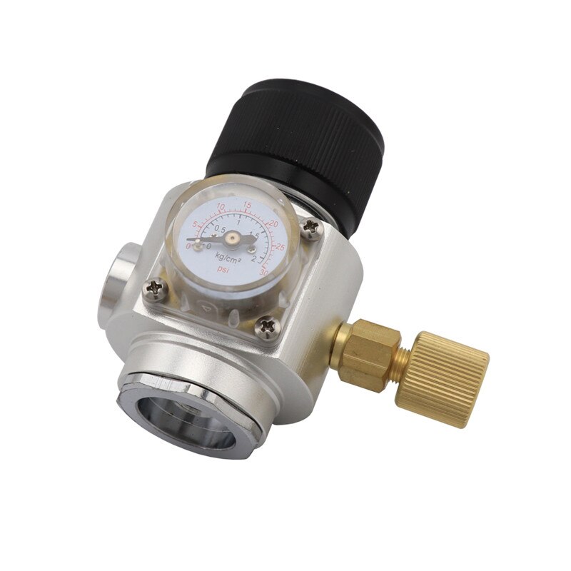 Beer Keg Charger CO2 Dispenser 0-30PSI Mini Gas Regulator Soda Adapter 3/8" to Tr21.4 Gas Ball Lock Disconnect for Homebrewing