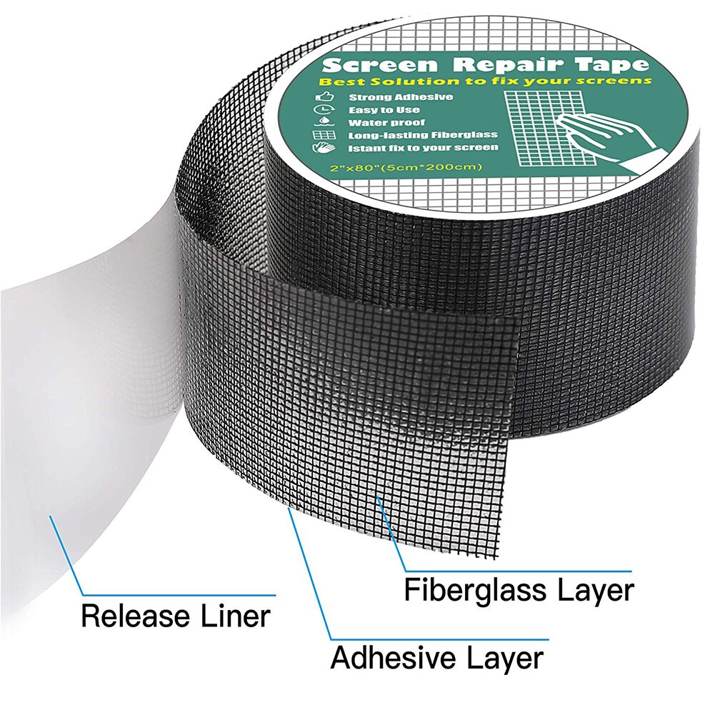 Reparatie Tape Fly Screen Deur Muggenspray Reparatie Tape Waterdichte Klamboe Cover Home Venster Essentiële Accessoires: Grijs