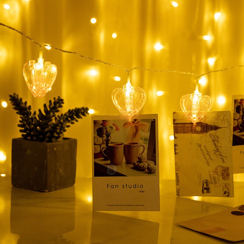 3m 10m LED String lights Card Photo Clip Holder Fairy Garland For Christmas Year Birthday Wedding Party Decoration lamp Deco
