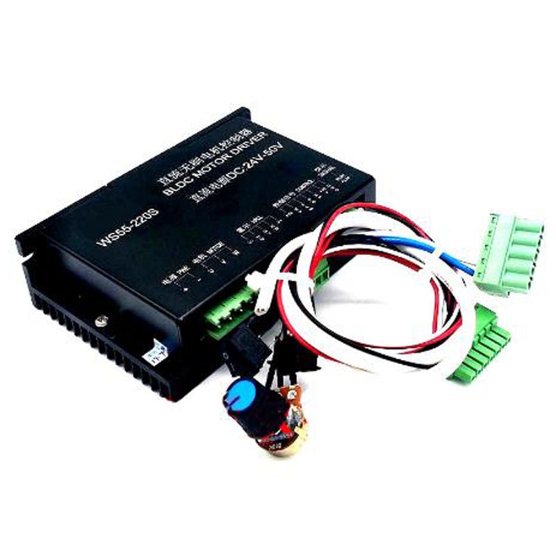 WS55-220S 3 Fase Borstelloze Dc Motor Driver Controller 24-50V 600W Cnc Spindel Bldc Motor Driver Controller