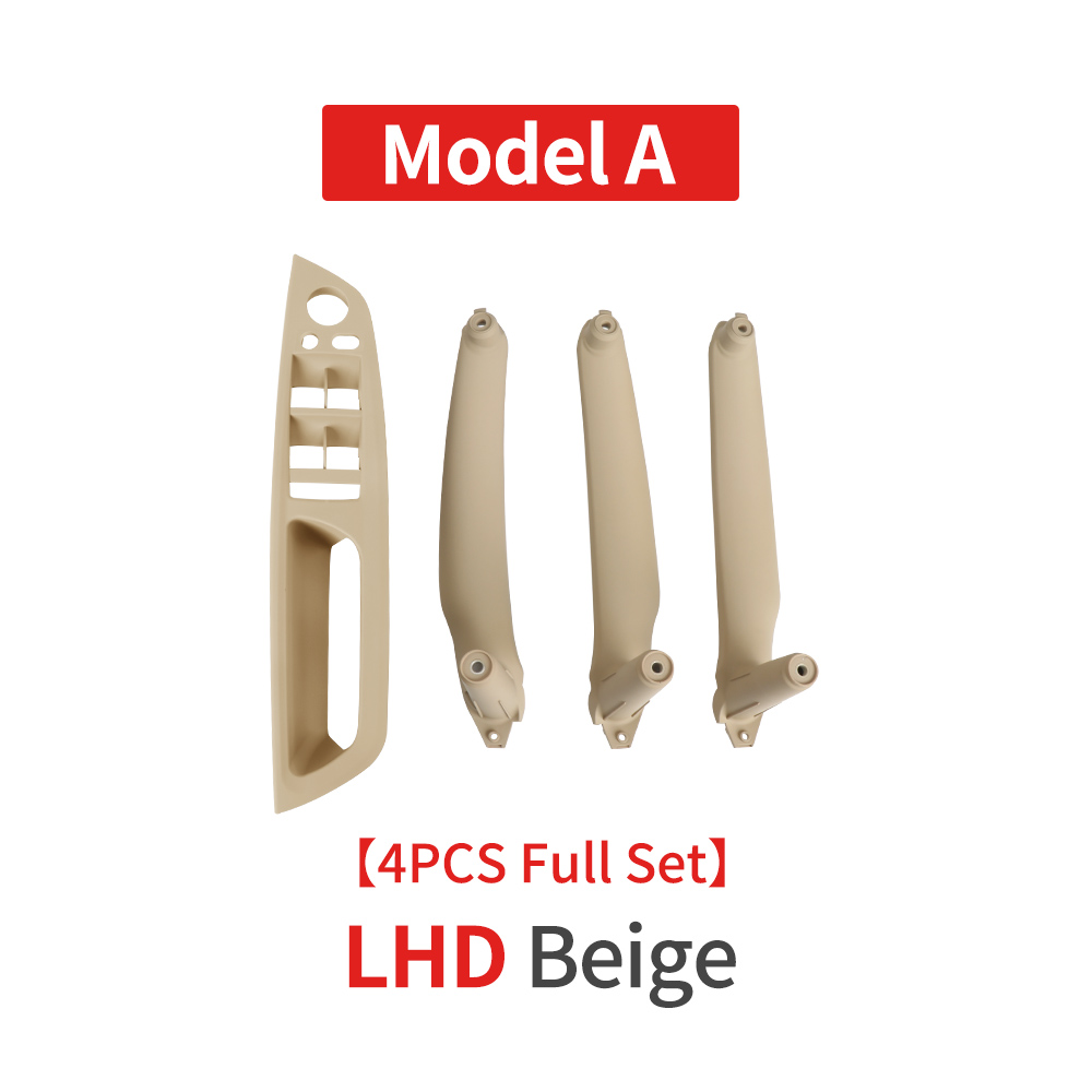 Manija de puerta Interior de coche LHD RHD 4 piezas, juego de manija de cubierta embellecedora de Panel interno, reposabrazos de repuesto para BMW E70, E71, E72, X5, X6: Blanco