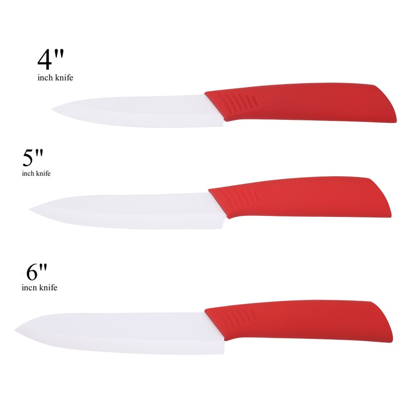 Køkkenknive kogesæt keramiske knive 3 4 5 6 tommer zirconia hvid klinge paring frugt vege kokkniv køkkenredskaber: 4 tommer 5 tommer 6 tommer