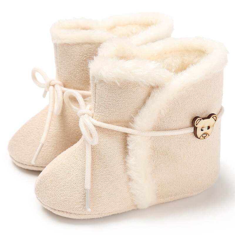 Solid Soft baby baby Meisje laarzen Pasgeboren Snekers Sneeuw Schoenen Peuter Warm Winter Cartoon Baby Laarzen Meisje Schoenen