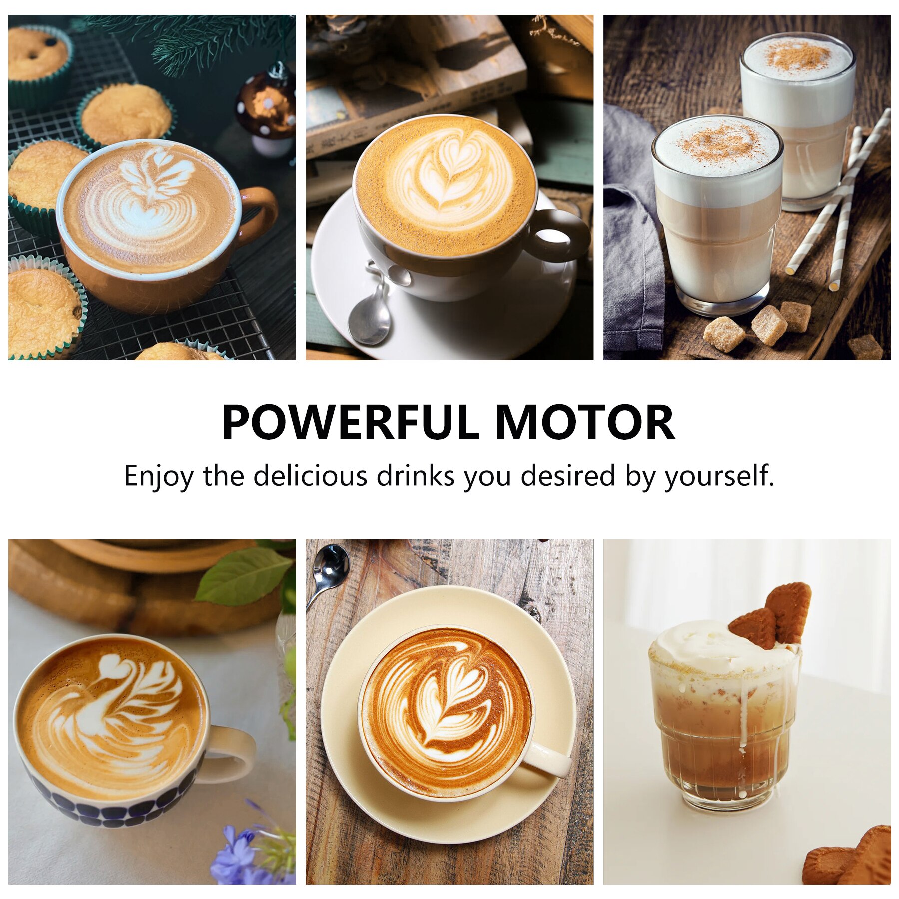 Mini Espumador de leche eléctrico de mano, vaporizador de acero inoxidable para café, capuchino, Latte, Matc, funciona con batería