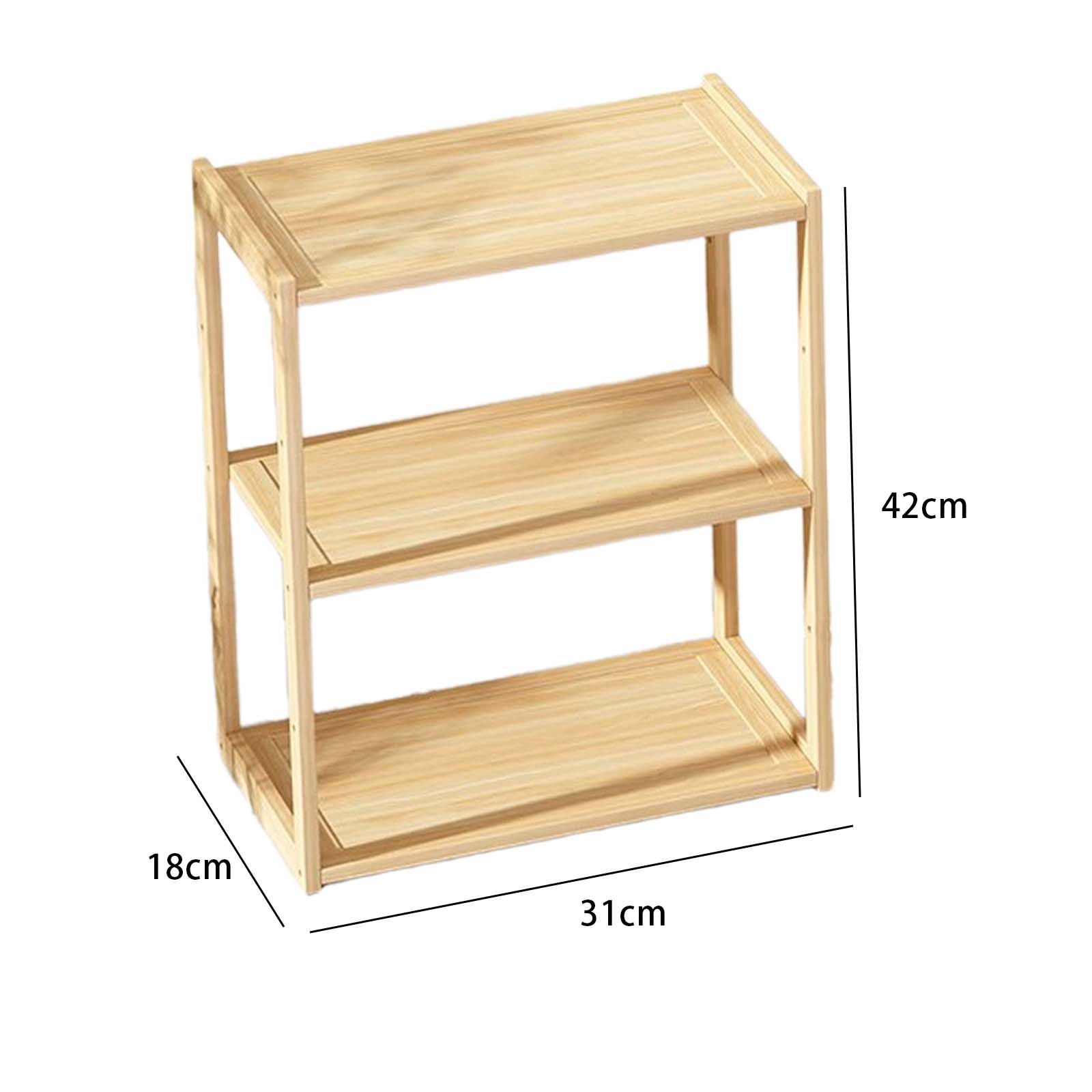 Houten opbergrek Rustieke desktopbenodigdheden Tafelblad Stand Display Plank voor Dames Heren Aanrecht Home Decor Kantoor Woonkamer