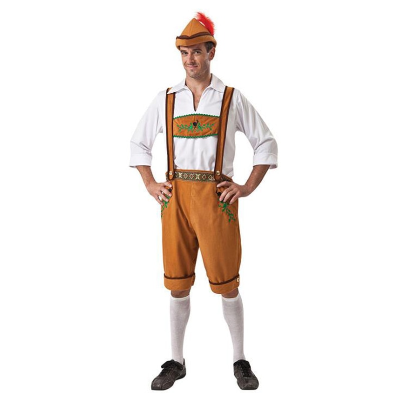 Disfraz de Oktoberfest de Alemania para hombre y mujer, ropa de fantasía de cerveza bávara, vestido de cosplay para pareja adulta, ropa de mucama de de talla grande