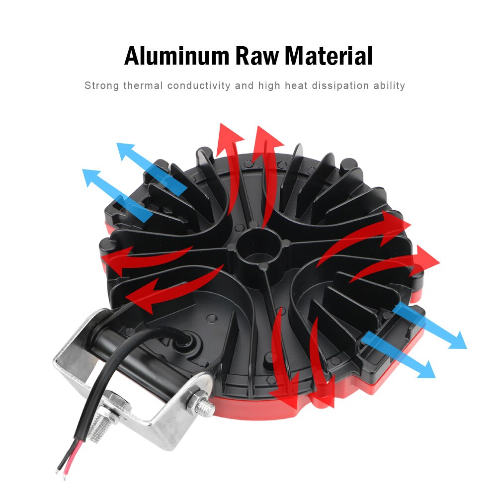 Kohdevaloautomallinen 7 tuuman pyöreä led-valopalkki kuorma-auton traktoriin 4 x 4 off road 51w led työvaloajovalo