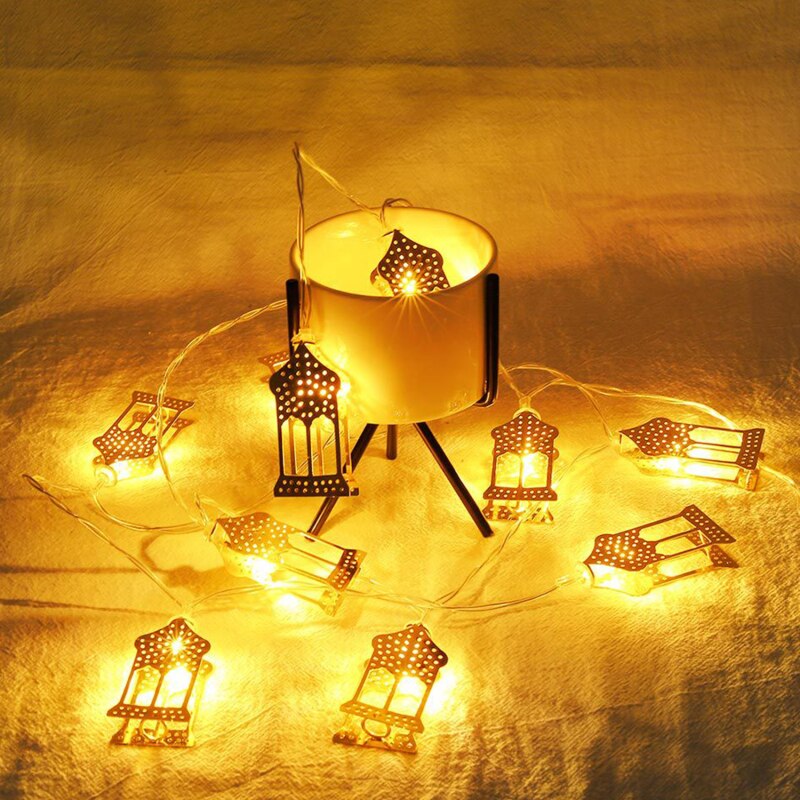 Holle Huis Shape Led String Lights Ramadan Decoratie Led Licht Eid Lamic Moslim Party Decoratie Eid Mubarak Islam