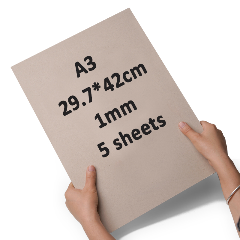 A4 A3 Gray Thicked Kraft Paper DIY Handmake Card Making Craft Paper Thick Paperboard Grey Cardboard 3MM Chipboard Backing Board: grey