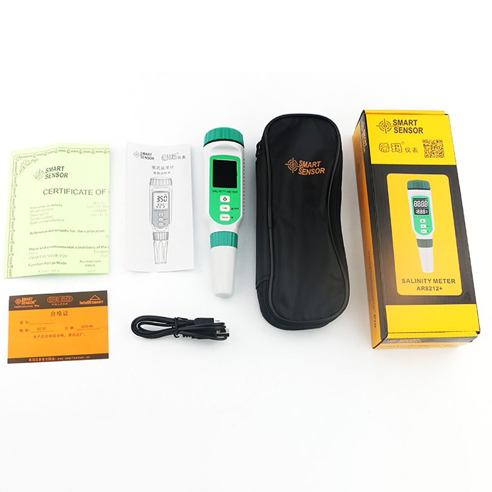 Digital Salinometer Salinity Tester Pen Food Beverages Drink Salt Content Meter Handheld Seawater Measuring Lithium Battery