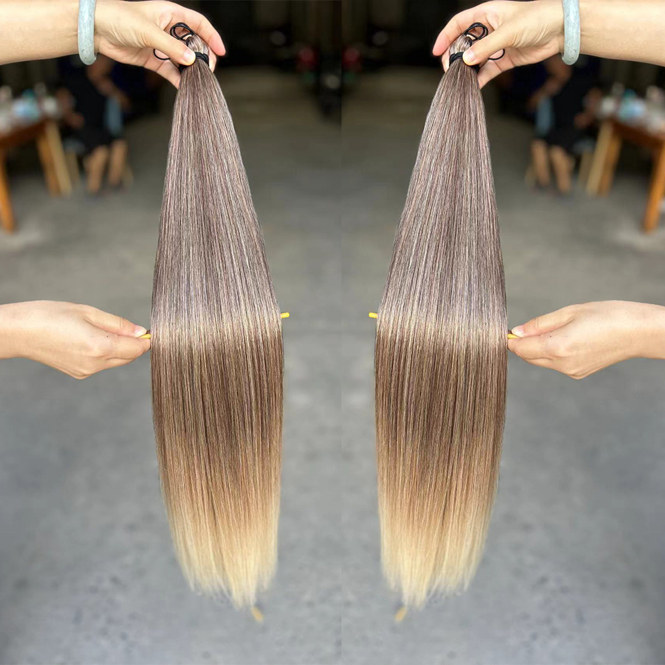 Gerade Pony Haar Bündel Häkeln Zöpfe Haar Synthetische Flechten Haar Ombre Braun Weiche Häkeln Haar Erweiterungen: #144