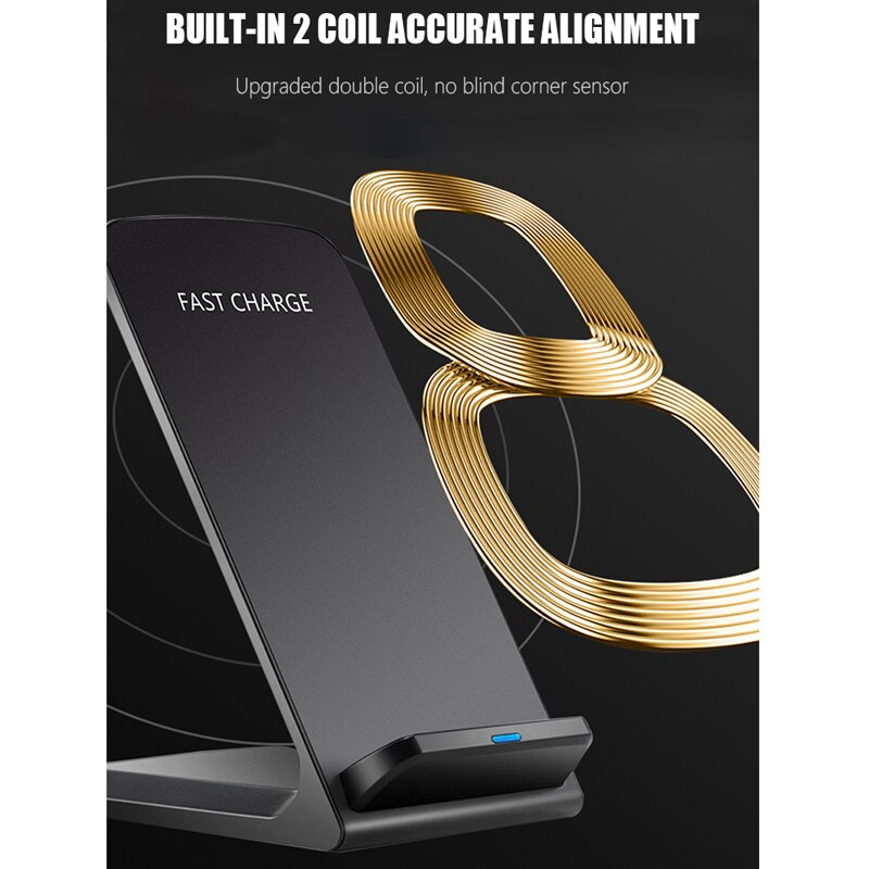 15W Quick Qi Wireless Charger For iPhone 11 Pro X XS XR 8 Samsung S9 S10 S20 Xiaomi HUAWEI QC 3.0 Fast Charging Stand