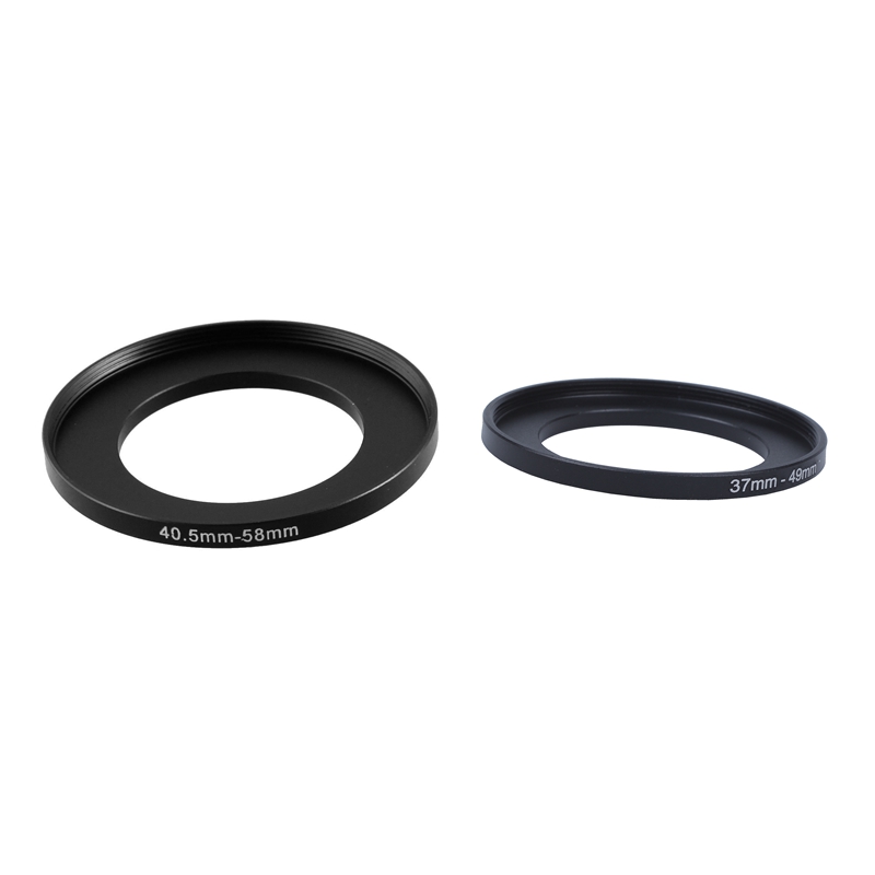 1 Pcs 40.5Mm-58Mm Step Up Filter Adapter Ring &amp; 1 Pcs Camera Onderdelen 37Mm-49Mm Lens Filter Step Up Ring Adapter