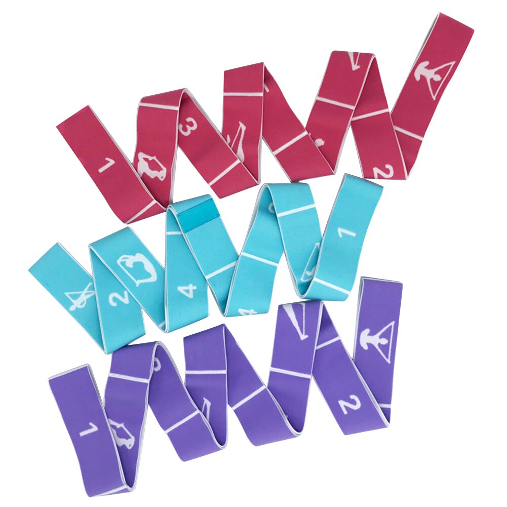 Pilates-gymnastik-anfänger-gürtel, elastischer tanz- und yoga-gürtel, fitness-tragegurt, tragbarer stretchgurt mit 9 schlaufen, zugfunktion