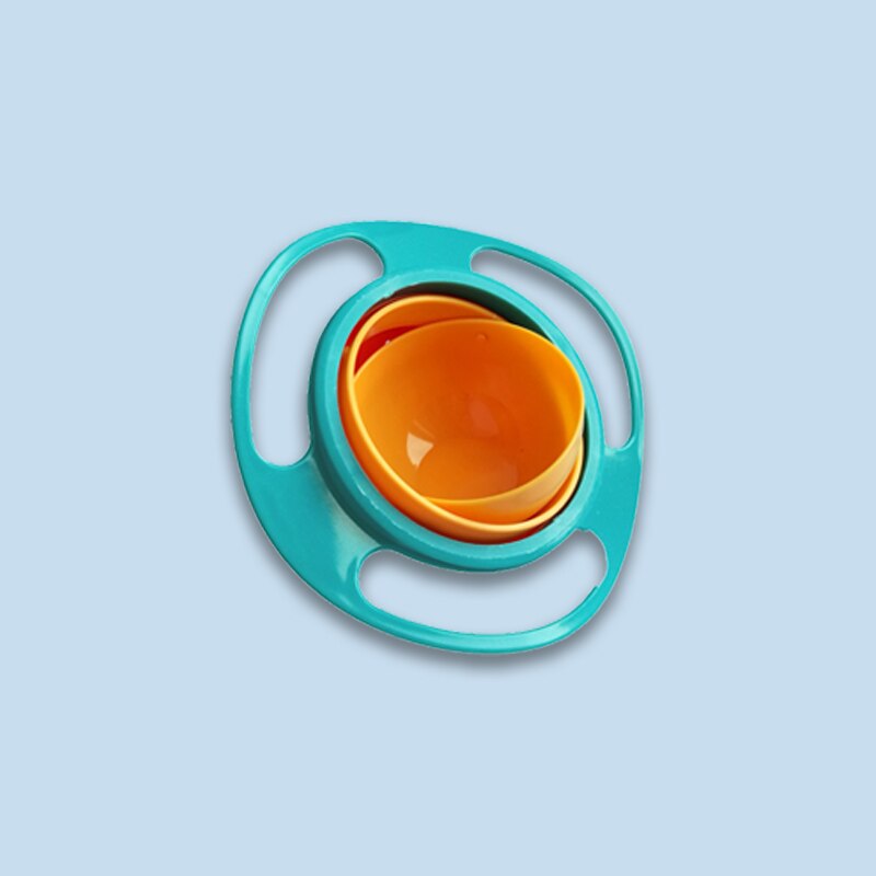 Bol anti-renversement pour bébé, modèle universel en forme gyroscope, pratique et spécialement pour enfant, se balance et tourne à 360°, matière alimentaire, vaisselle pour tout-petits
