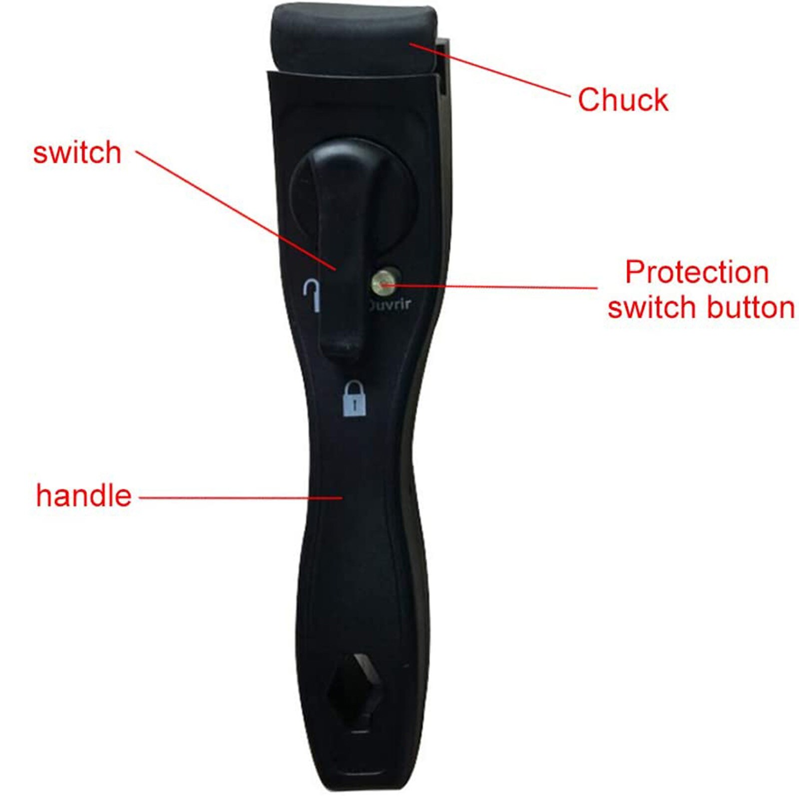 Removable Pan Pot Handle Black Replacement Cookware Handle Detachable Anti-Scalding Hand Grip Bowel Clip Kitchen Cooking Tools