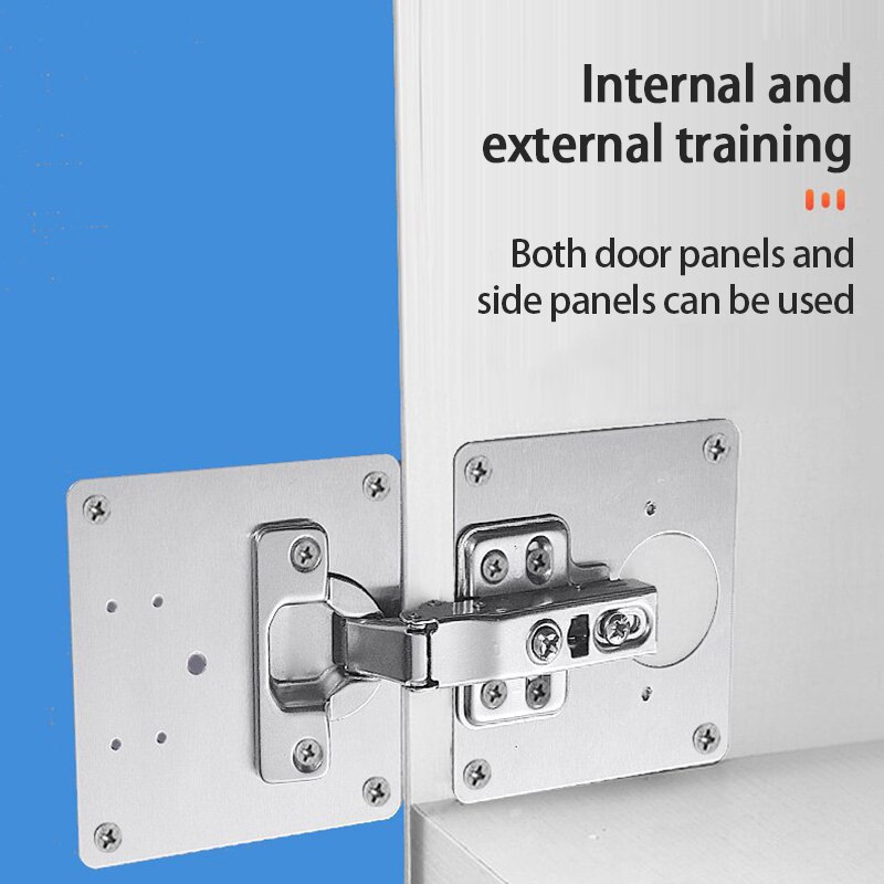 1pc Door Hinge Repair Plate With Screws Stainless Steel Cabinet Hinge Panels Door Hinge Repair Plates Door Hinger Accessories